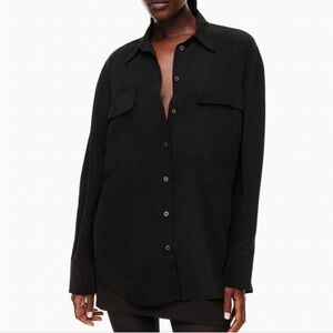 NWOT Aritzia Babaton Bonheur Silk Utility Blouse